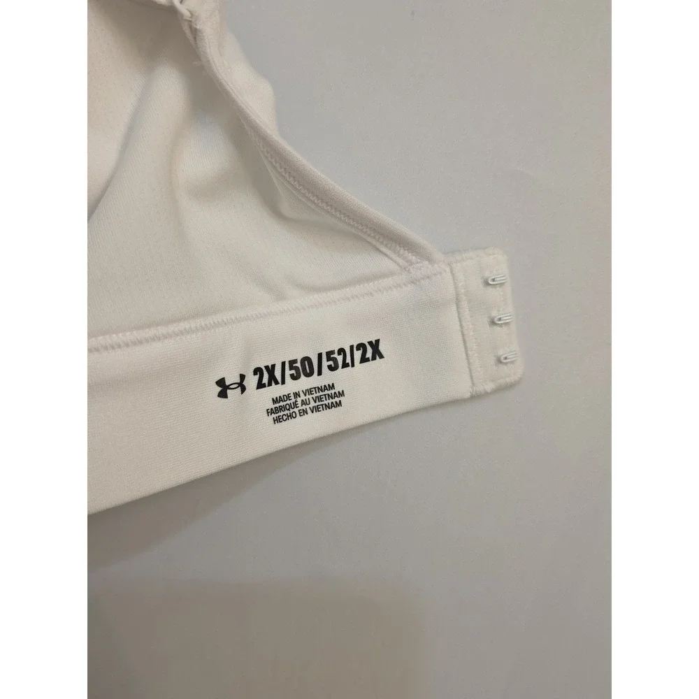 Under‎ Armour Continuum Mid Sports Bra White 1374399 Plus Size 2X 42DD 42DDD NEW